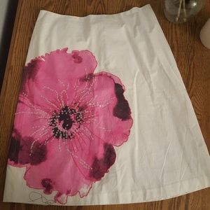 Dana Buchman flower skirt